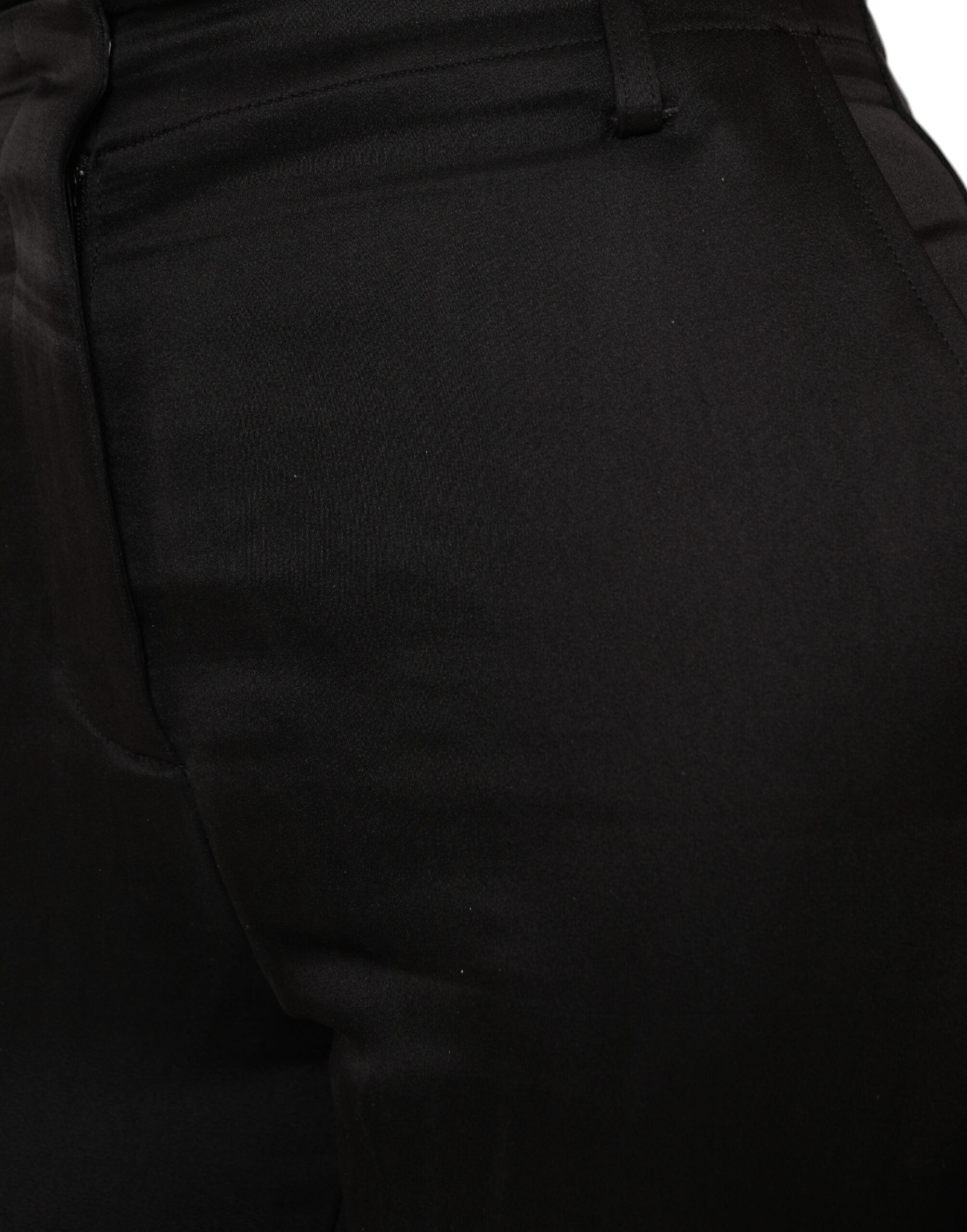 Black high waisted capri pants with cropped trousers