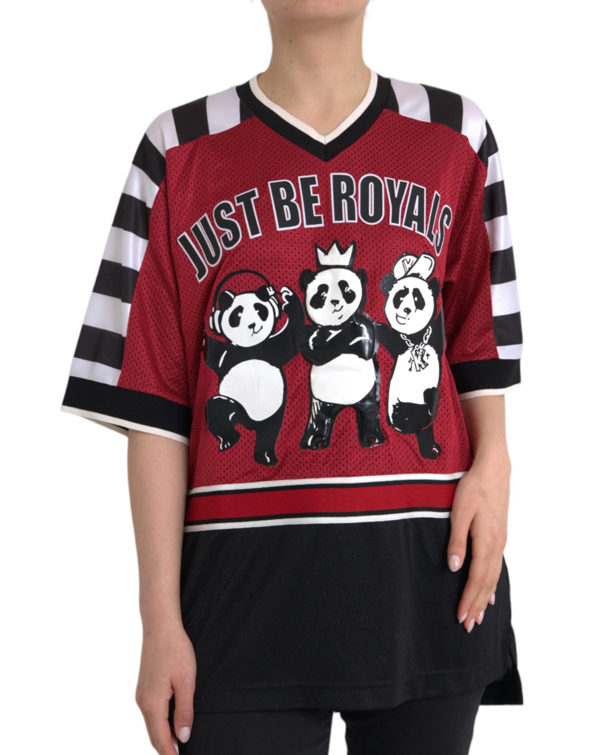 Royals Plus Size Multicolor Panda T-Shirt