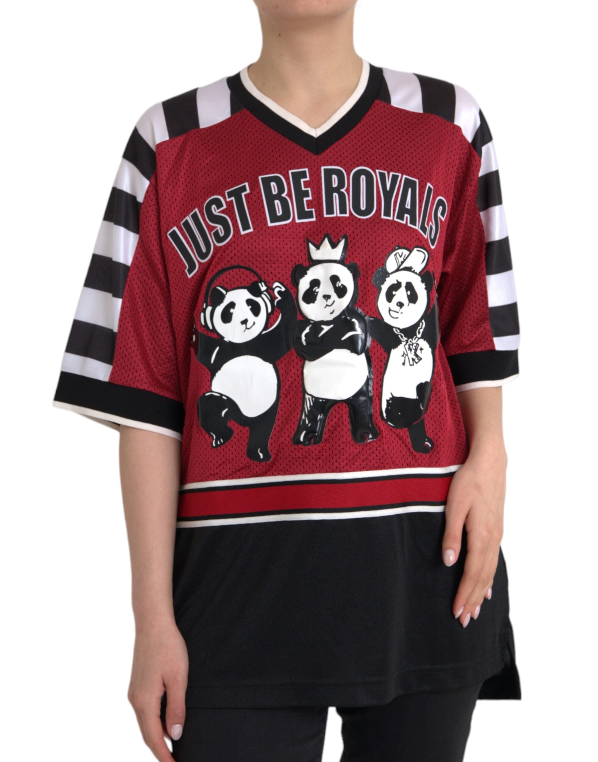 Royals Plus Size Multicolor Panda T-Shirt
