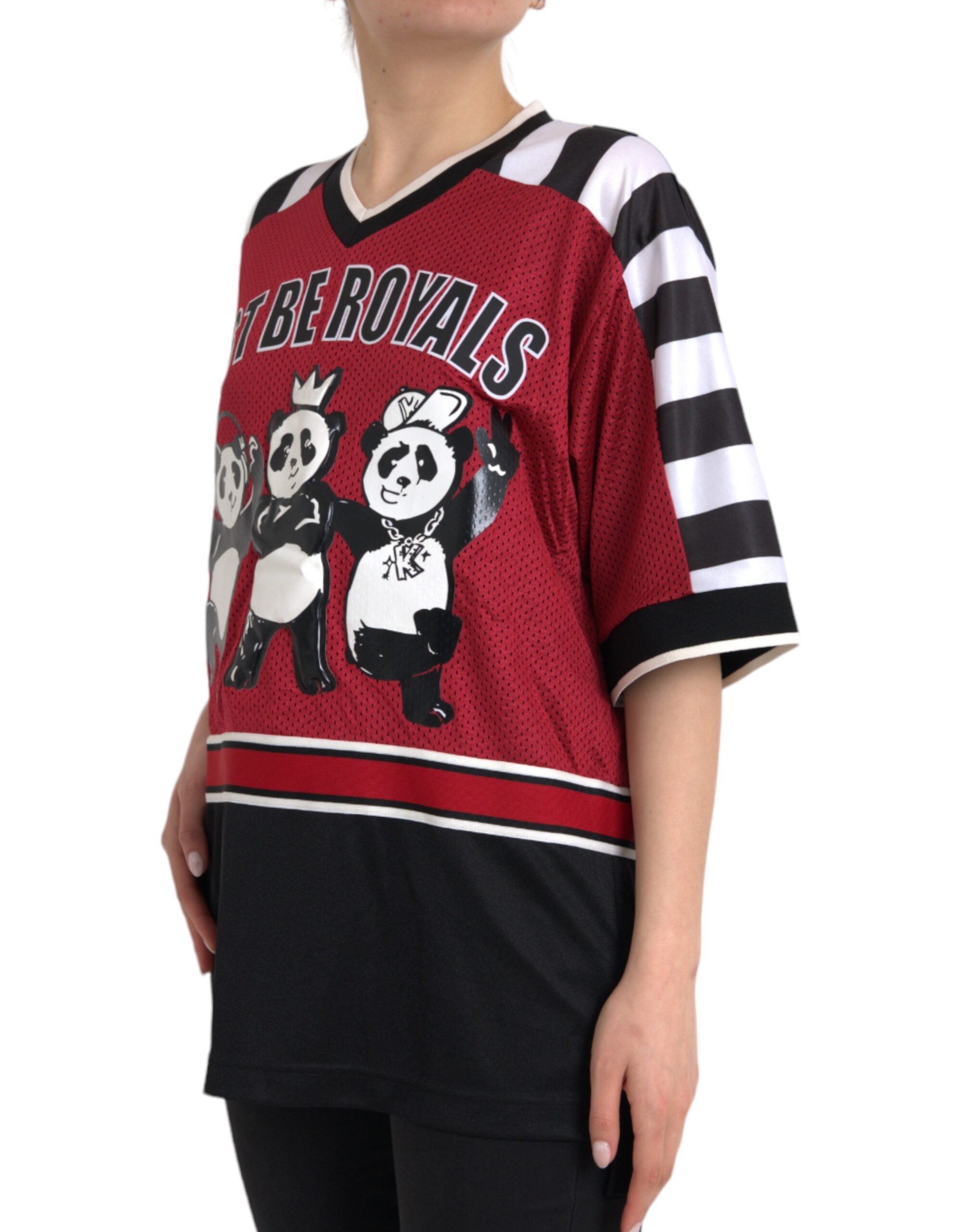 Royals Plus Size Multicolor Panda T-Shirt