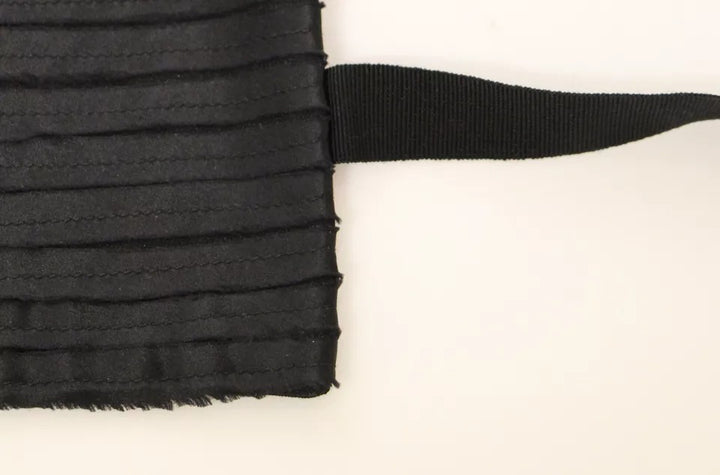 Schwarzer Seidenkummerbund für Damen