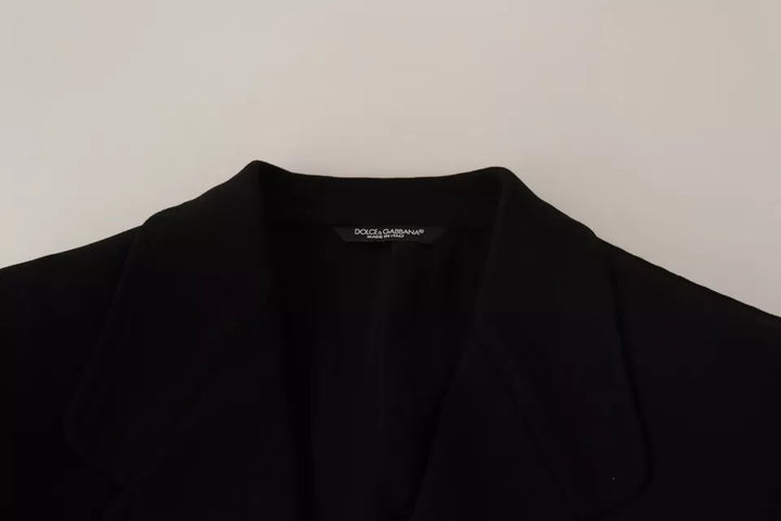 Black wool coat slim fit jacket blazer