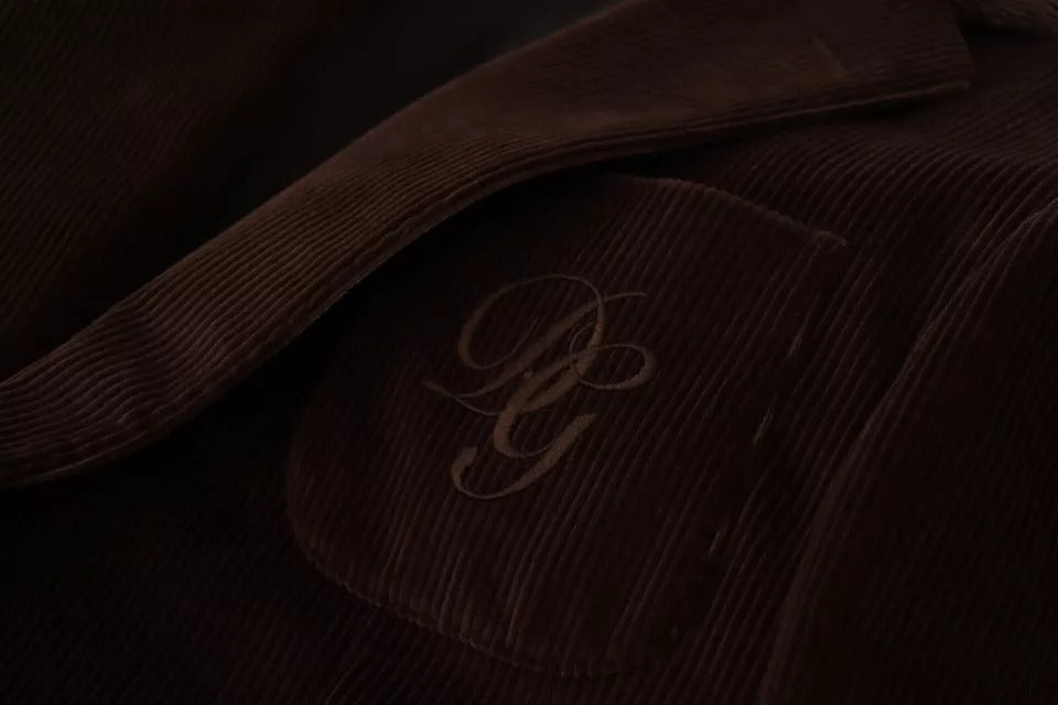 Brauner Kordmantel DG Logo Blazer