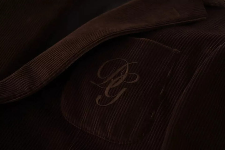 Brauner Kordmantel DG Logo Blazer