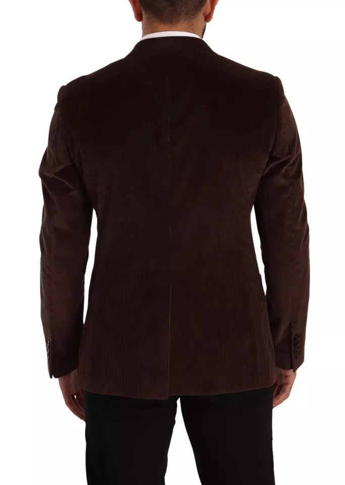 Brauner Kordmantel DG Logo Blazer