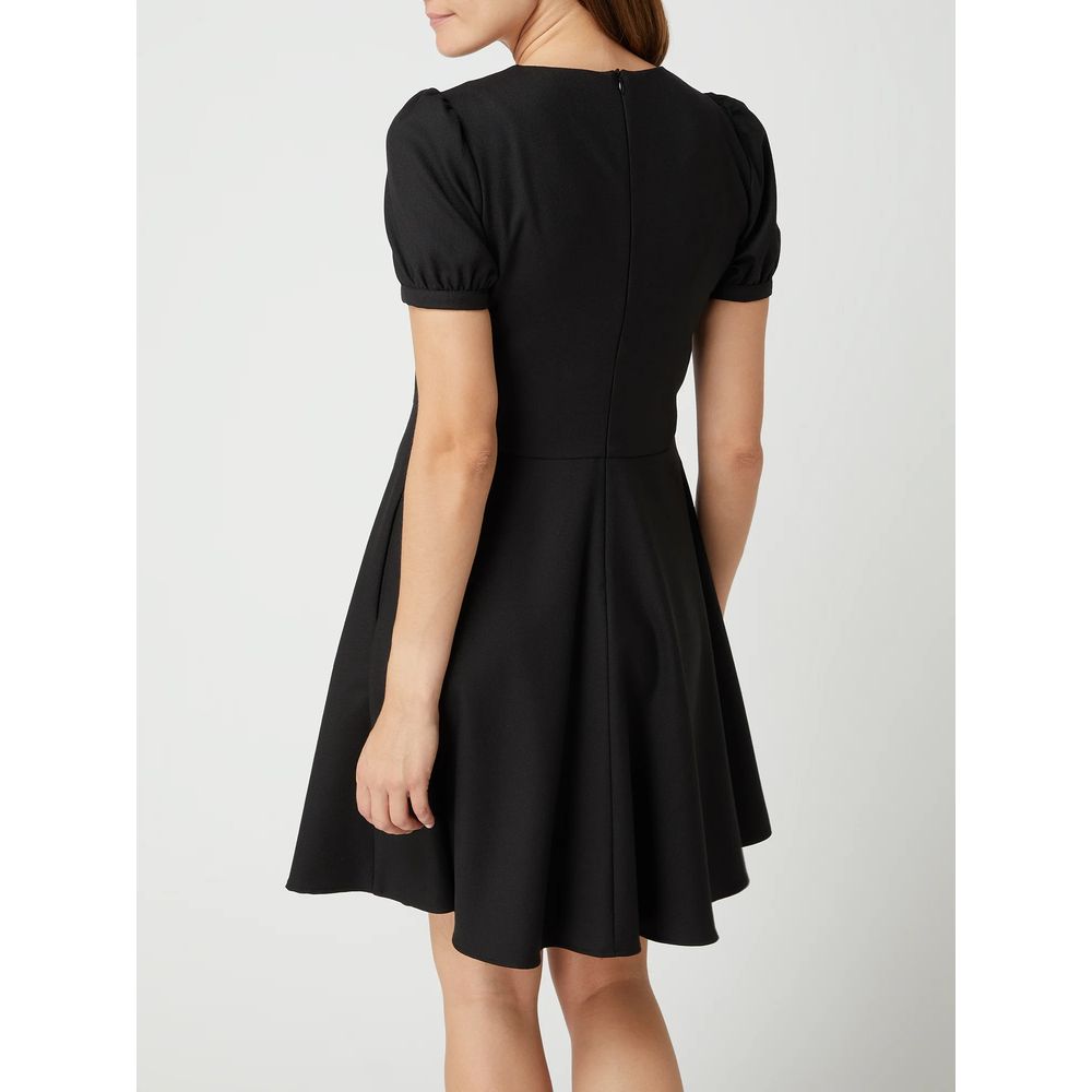 Schwarzes Polyester-Damenkleid