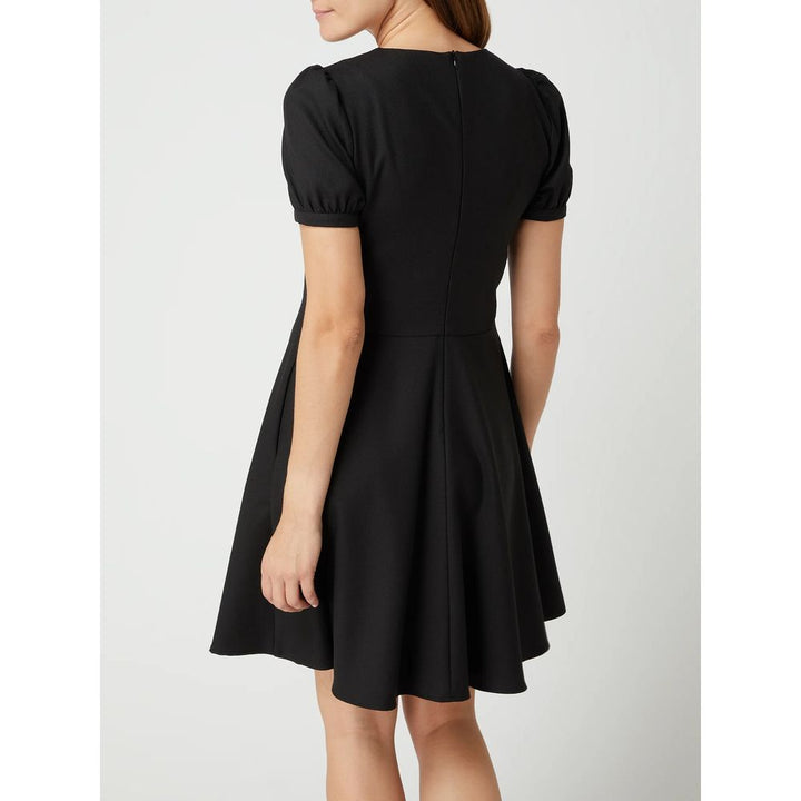 Schwarzes Polyester-Damenkleid