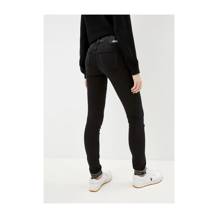 Schwarz Baumwolle Frauen Jeans