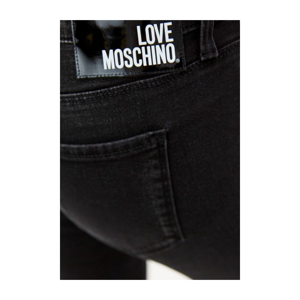 Schwarz Baumwolle Frauen Jeans