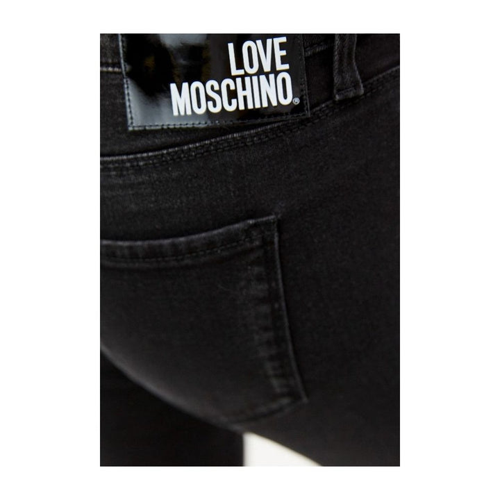 Schwarz Baumwolle Frauen Jeans