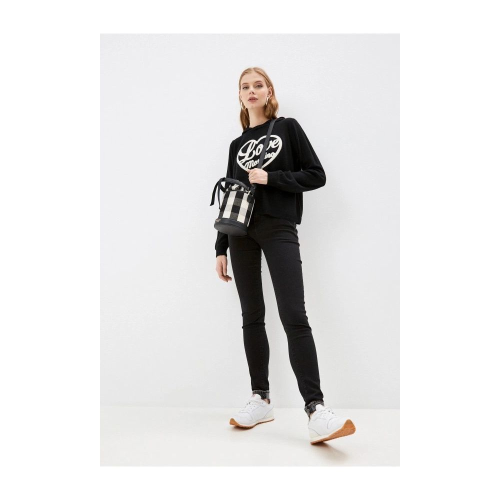 Schwarz Baumwolle Frauen Jeans