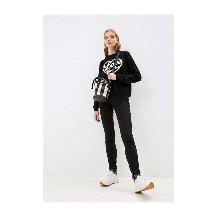 Schwarz Baumwolle Frauen Jeans