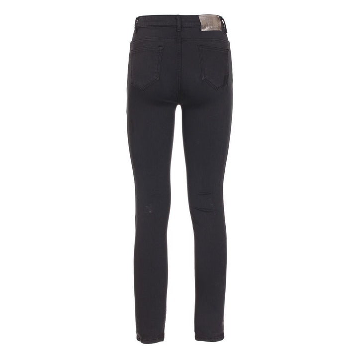 Schwarze Baumwolljeans für Frauen