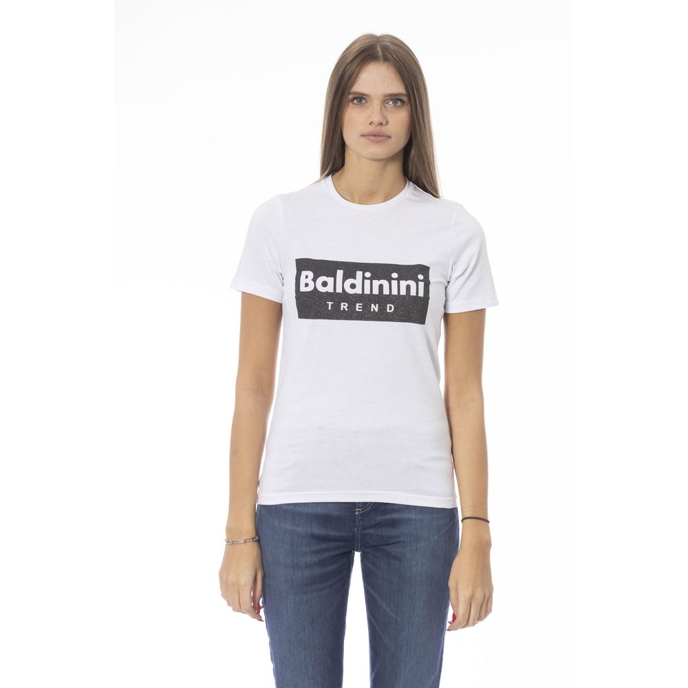 Weißes Baumwoll-T-Shirt für Damen