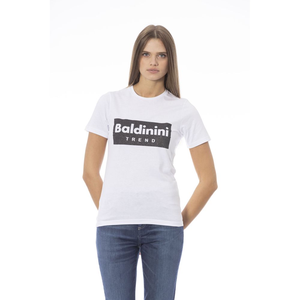 Weißes Baumwoll-T-Shirt für Damen
