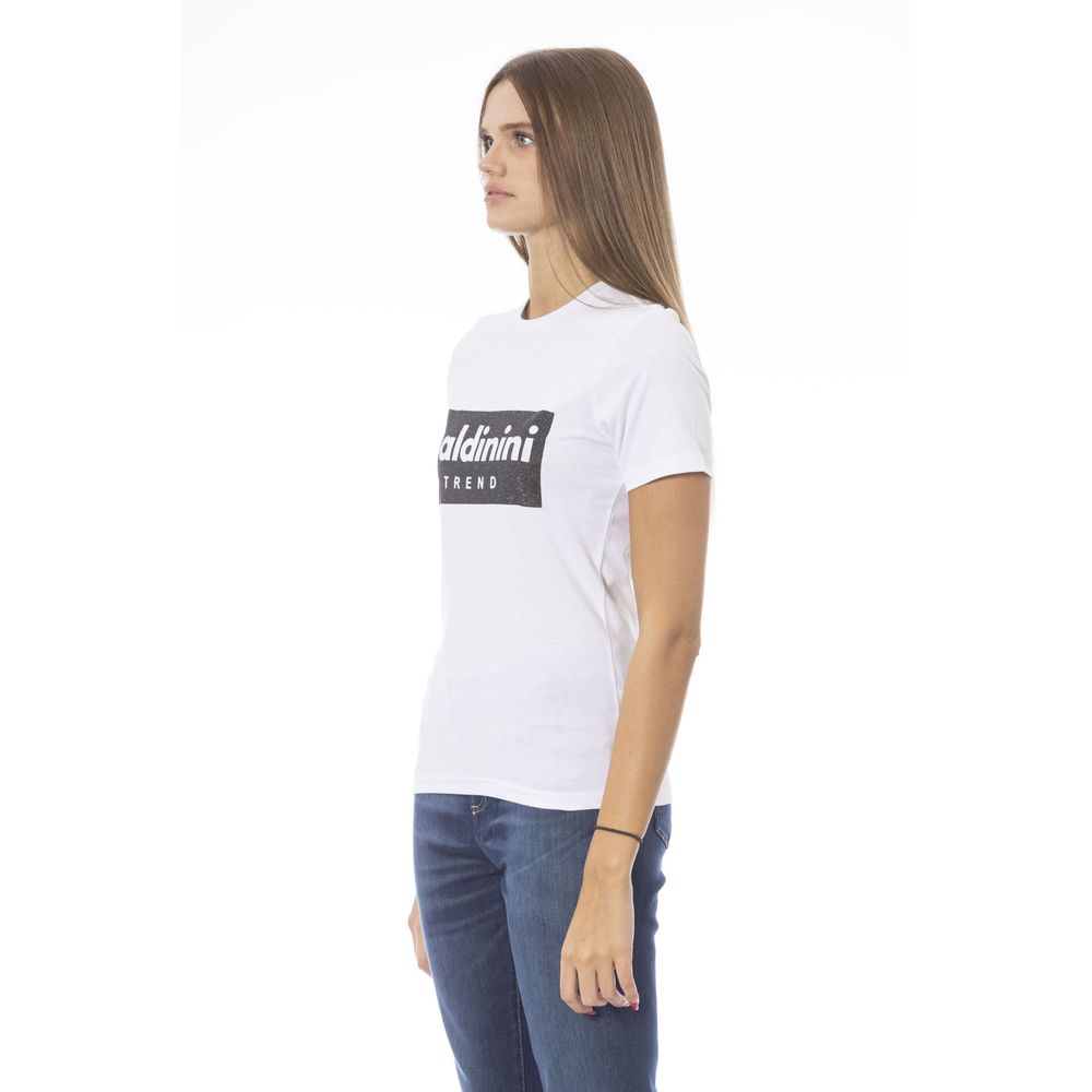 Weißes Baumwoll-T-Shirt für Damen
