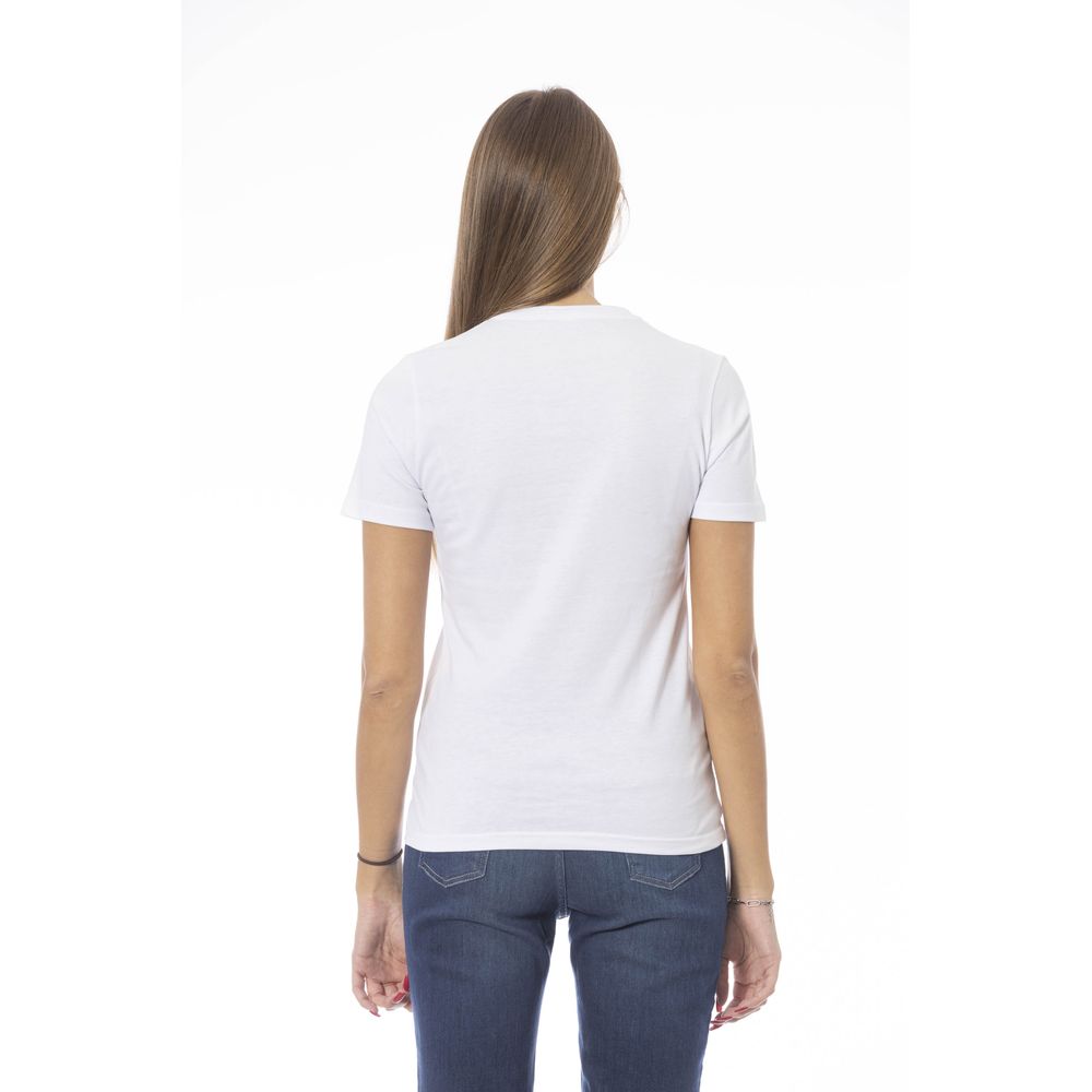 Weißes Baumwoll-T-Shirt für Damen