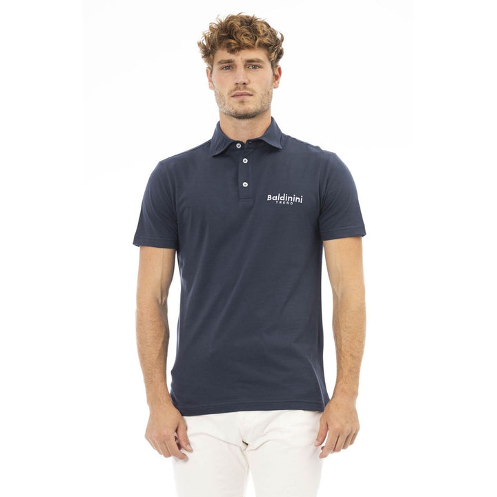 Blue Cotton Men's Polo