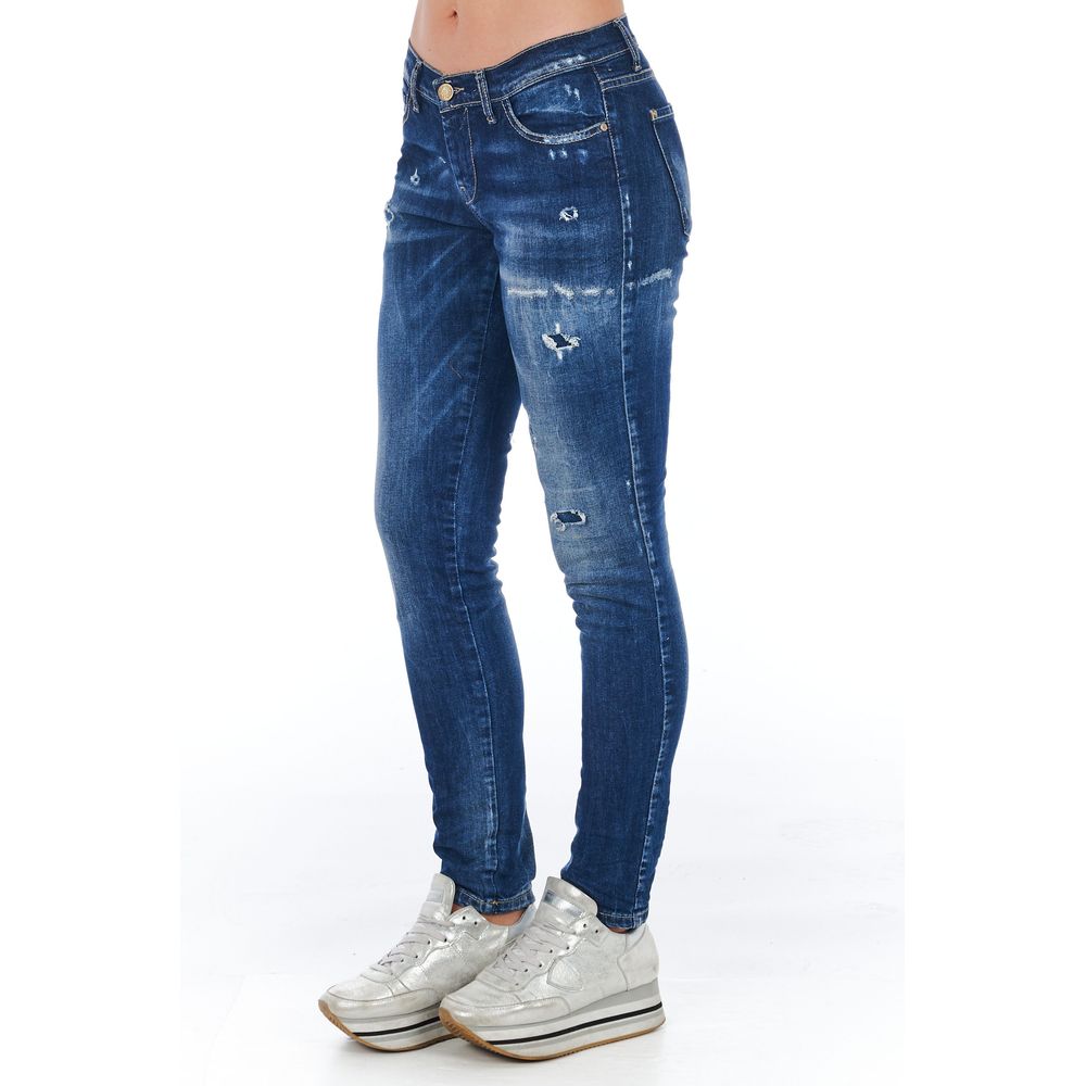 Damen-Jeans aus Baumwolle in Blau