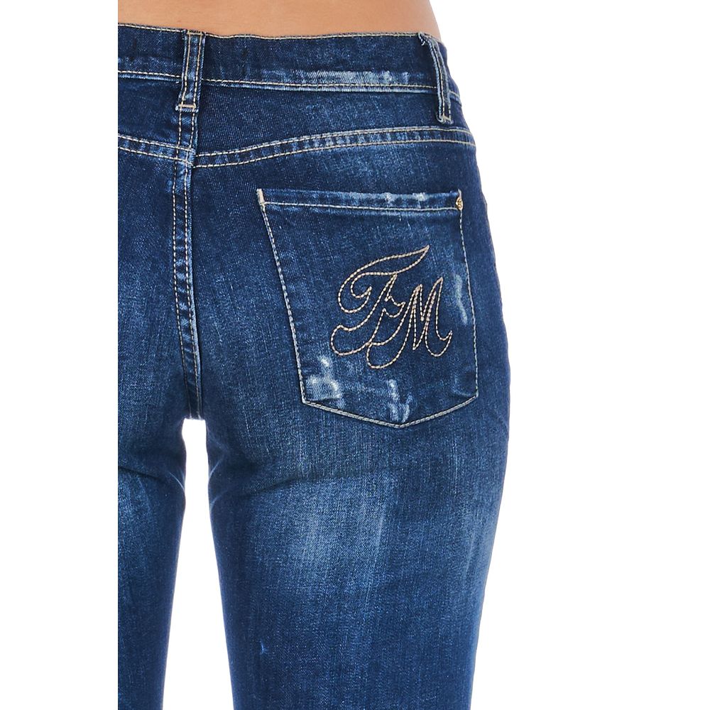 Damen-Jeans aus Baumwolle in Blau