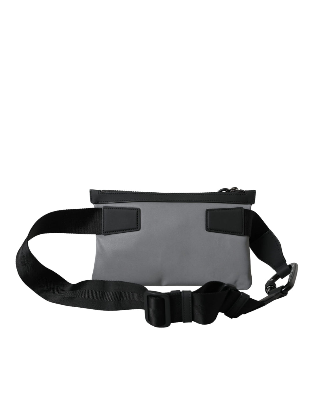 Grau Neopren Logo Zip Taille Gürtel Pack Gürteltasche Tasche