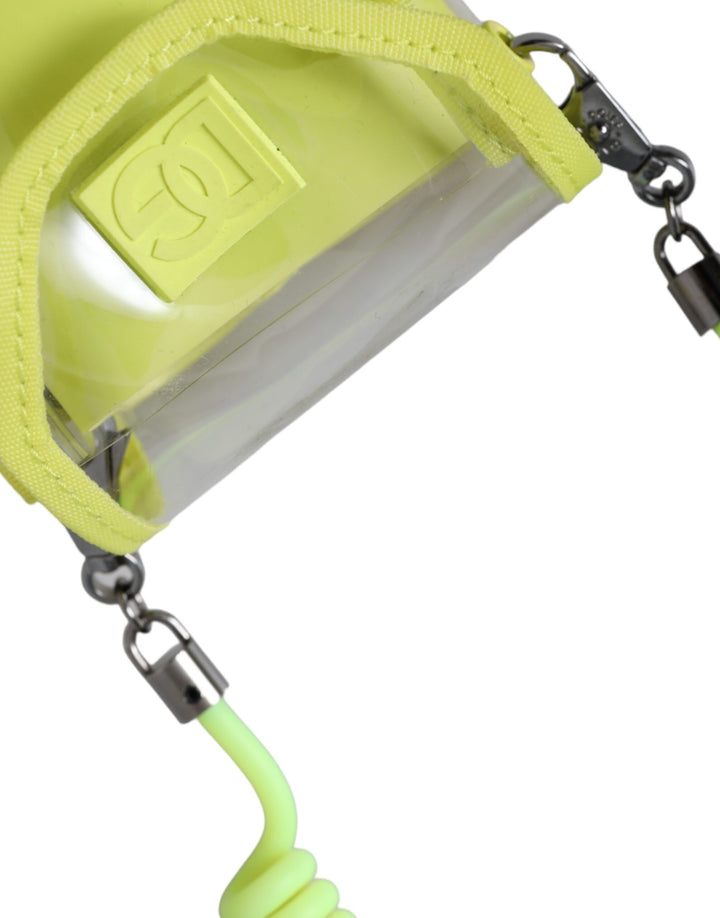 Gelb Grün Plastik DG Logo Nackenband Karteninhaber Brieftasche