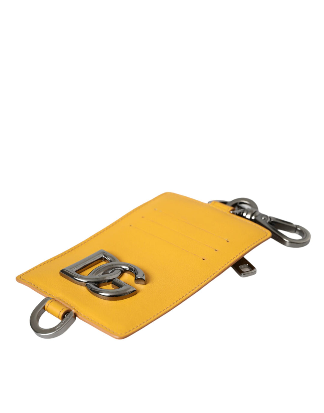 Orange Kalbsleder Kreditkartenhalter Clip On Brieftasche