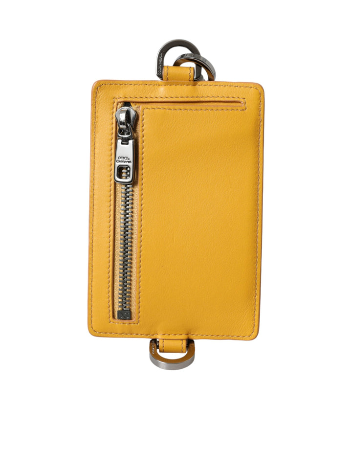 Orange Kalbsleder Kreditkartenhalter Clip On Brieftasche