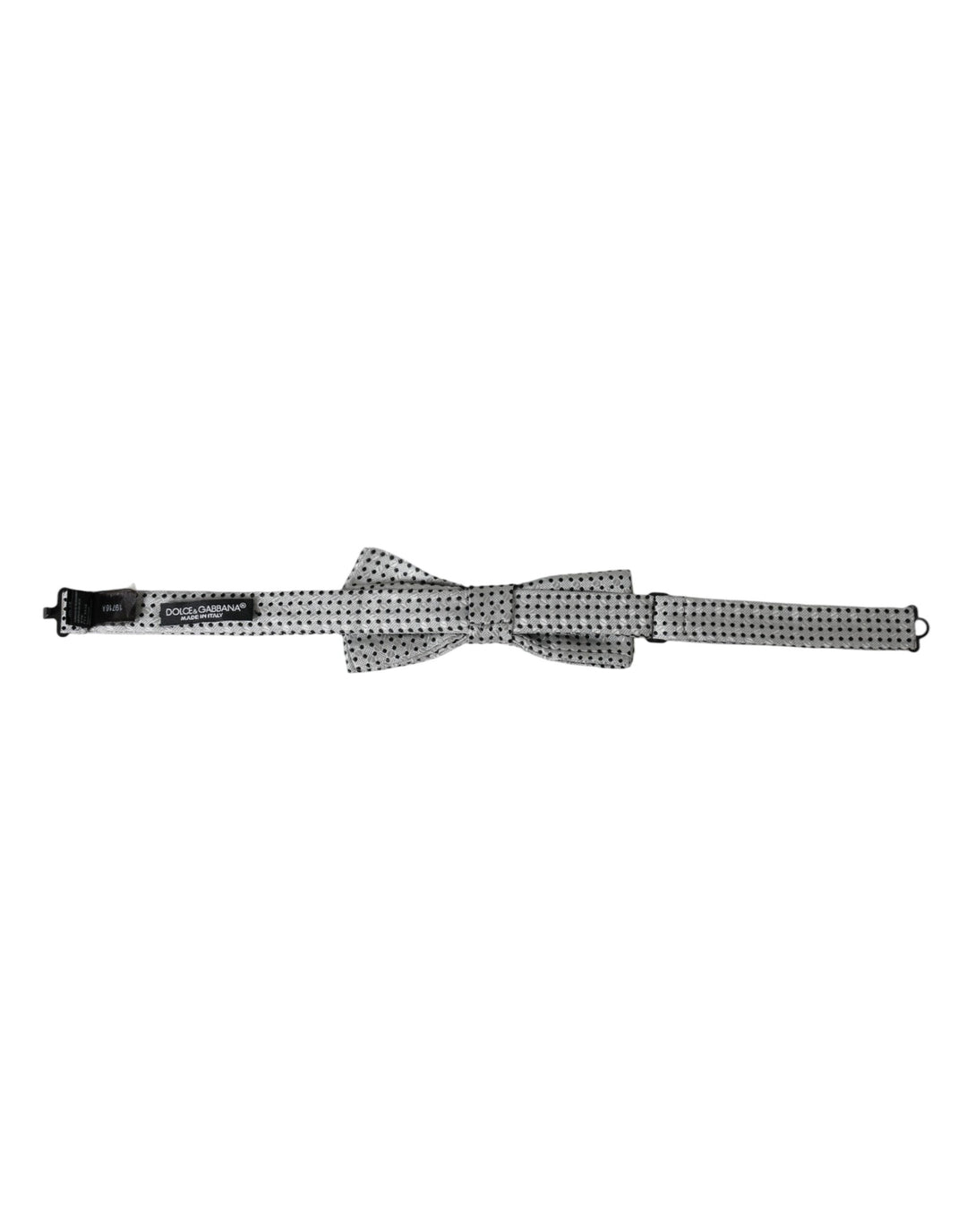 Grey Silk Polka Dot Adjustable Neck Men Papillon Bow Tie