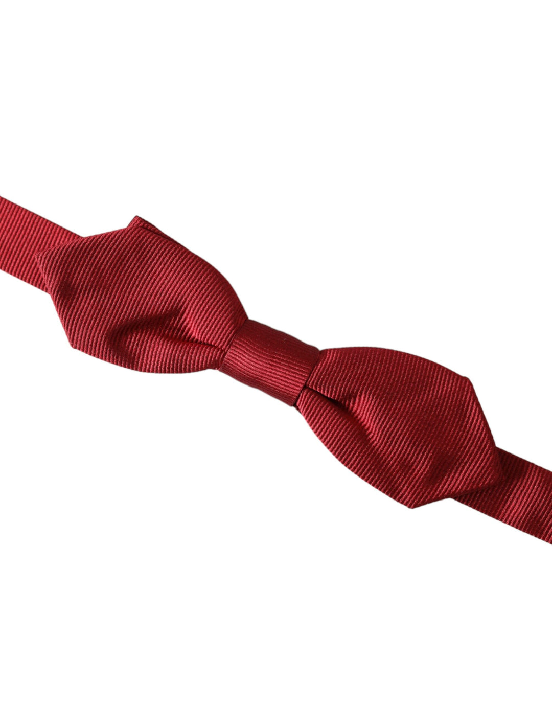 Red silk jacquard adjustable neck men's bow tie