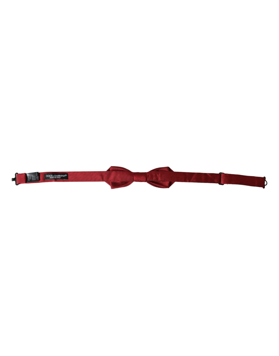 Red silk jacquard adjustable neck men's bow tie