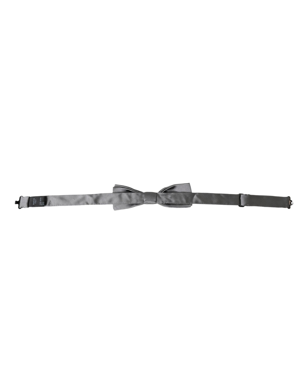 Grey Satin Silk Adjustable Neck Men Papillon Bow Tie