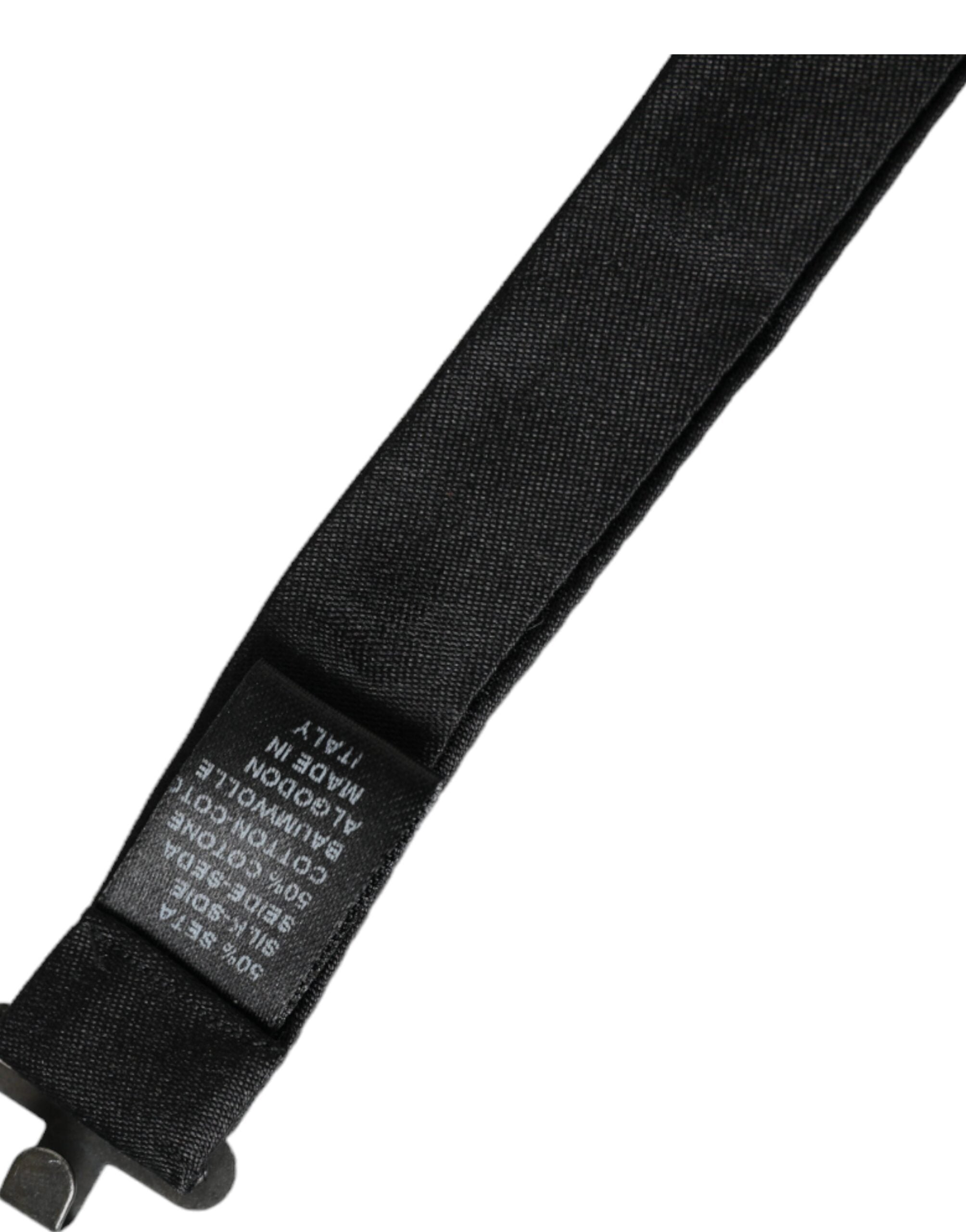 Dark Grey Silk Adjustable Neck Men Bow Tie