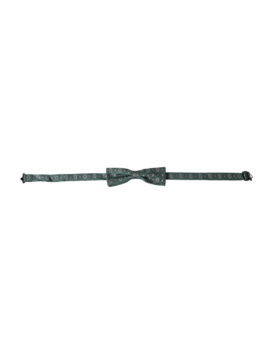 Mint green floral adjustable neck men's bow tie
