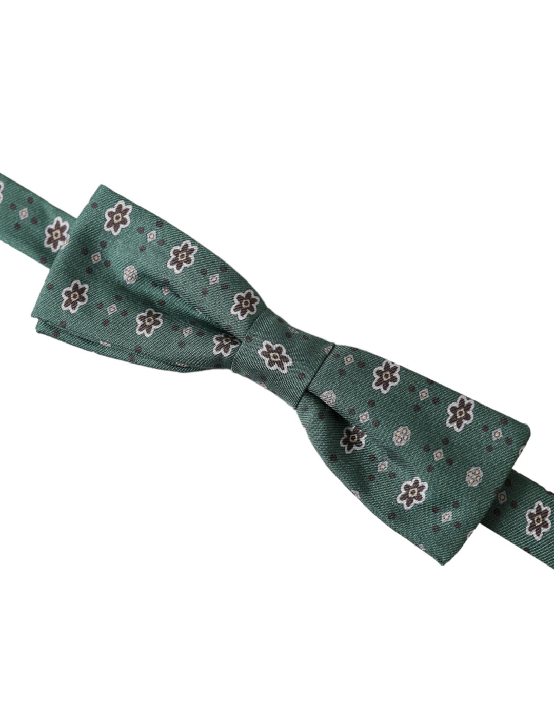 Mint green floral adjustable neck men's bow tie