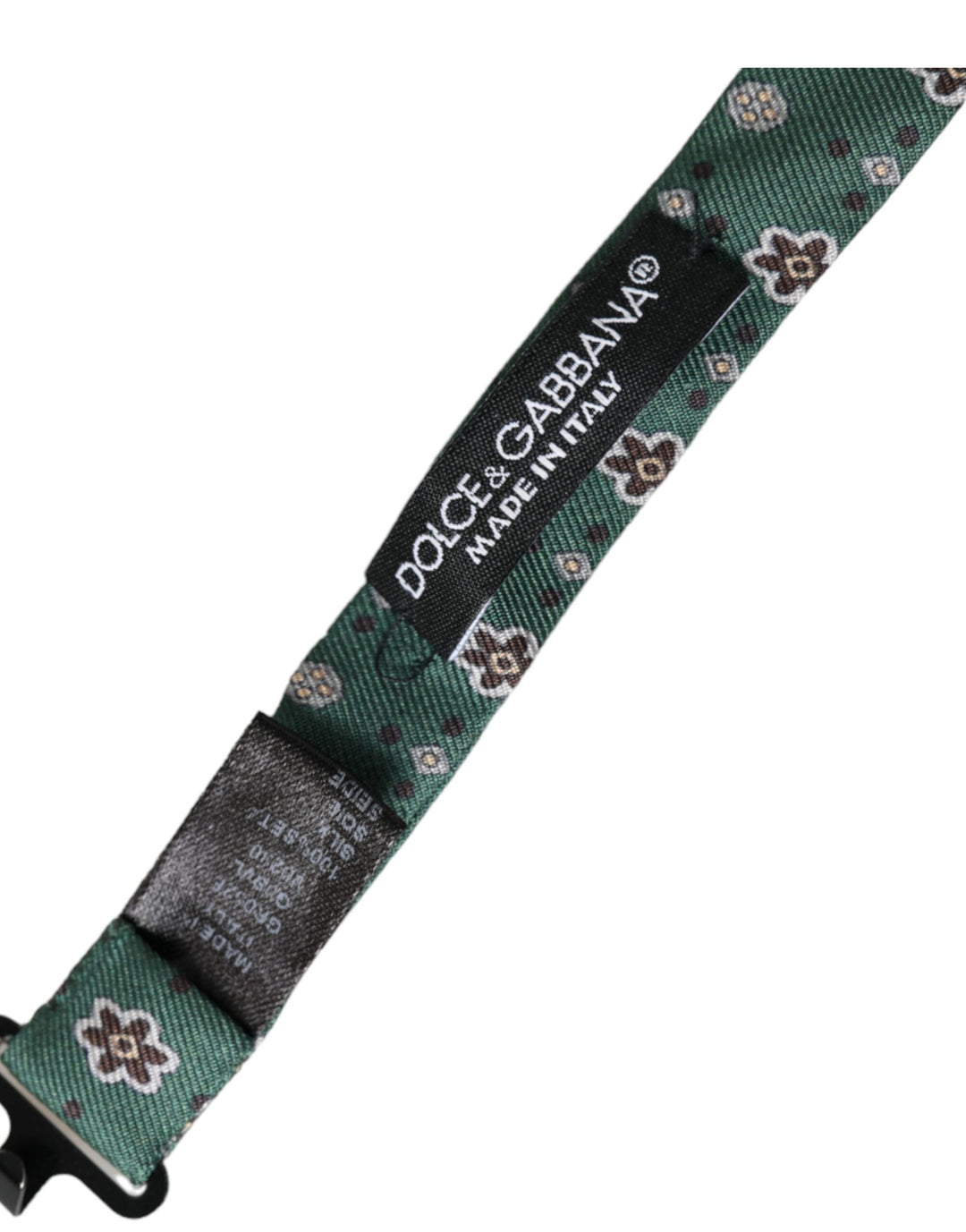 Mint green floral adjustable neck men's bow tie