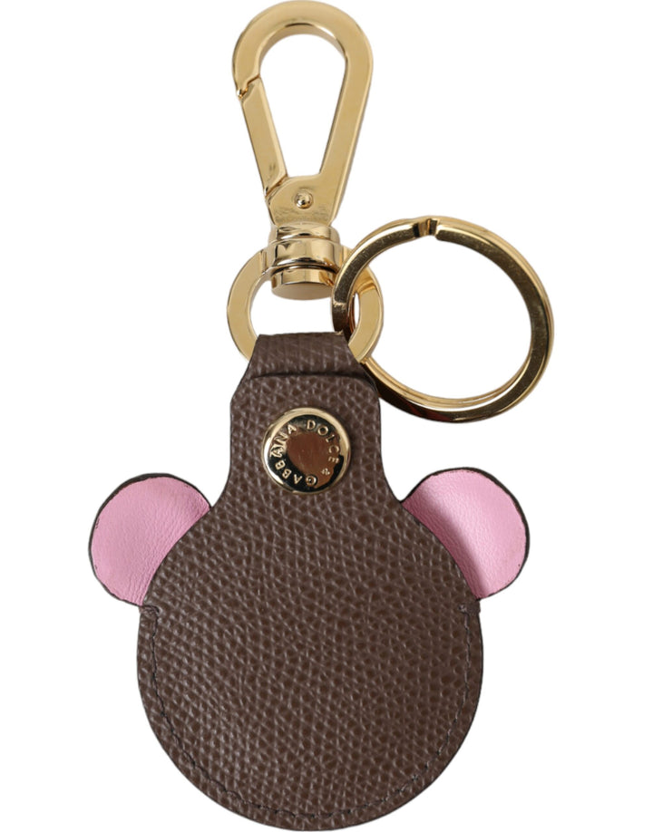 Multicolor Dauphine calfskin DG logo keychain