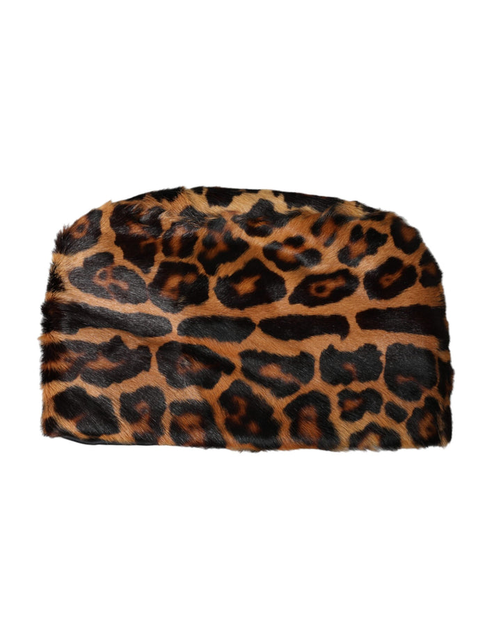 Brauner Leopardenfell Frauen Eimer Hut