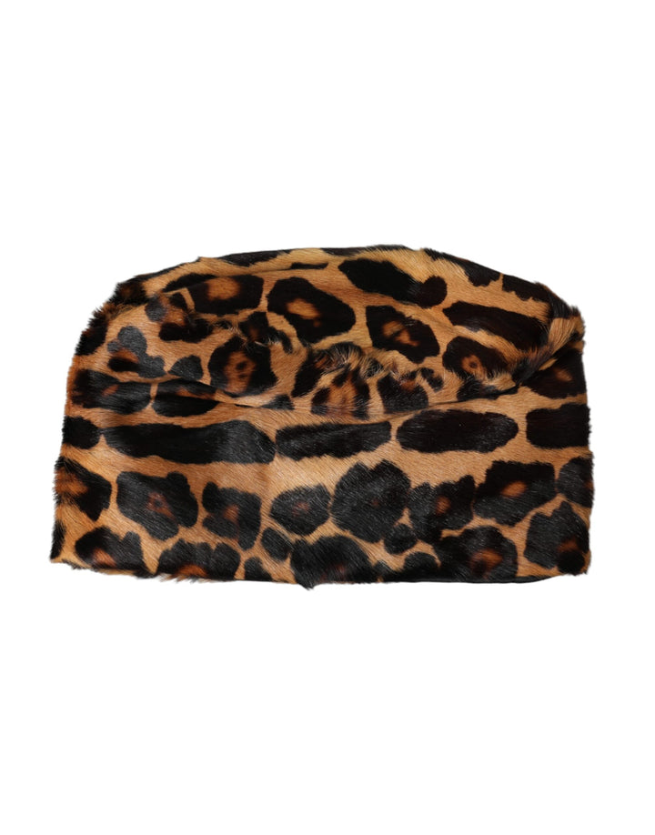 Brauner Leopardenfell Frauen Eimer Hut