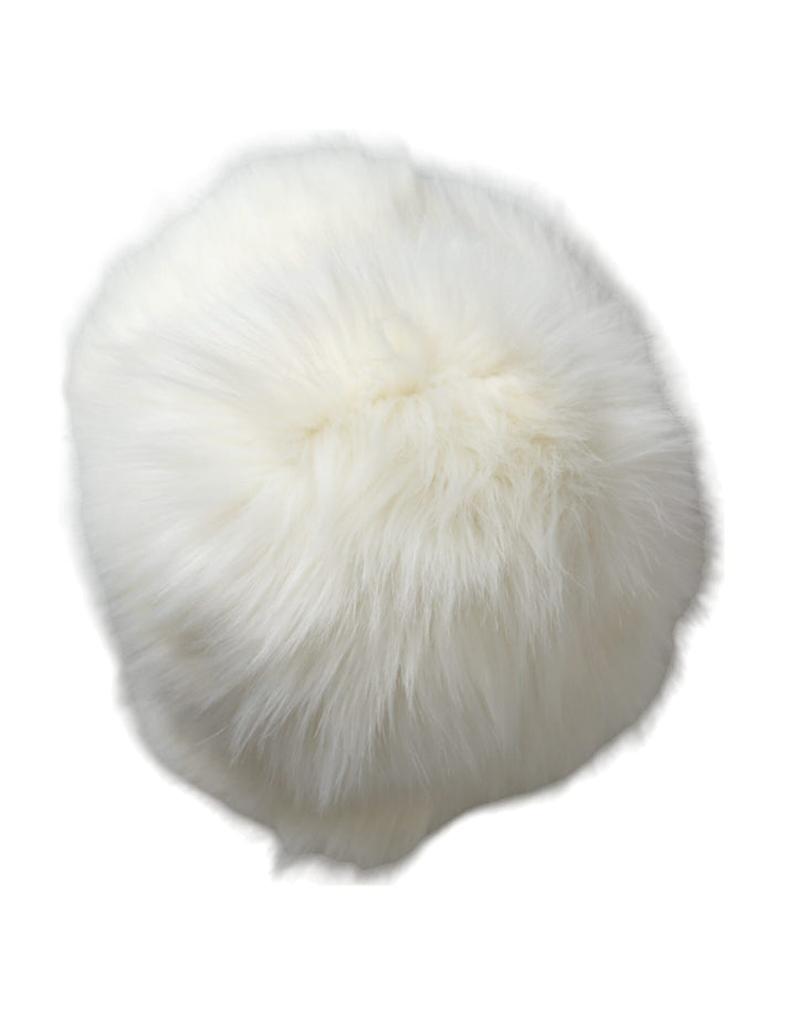 White Acrylic Fur Ladies Bucket Hat
