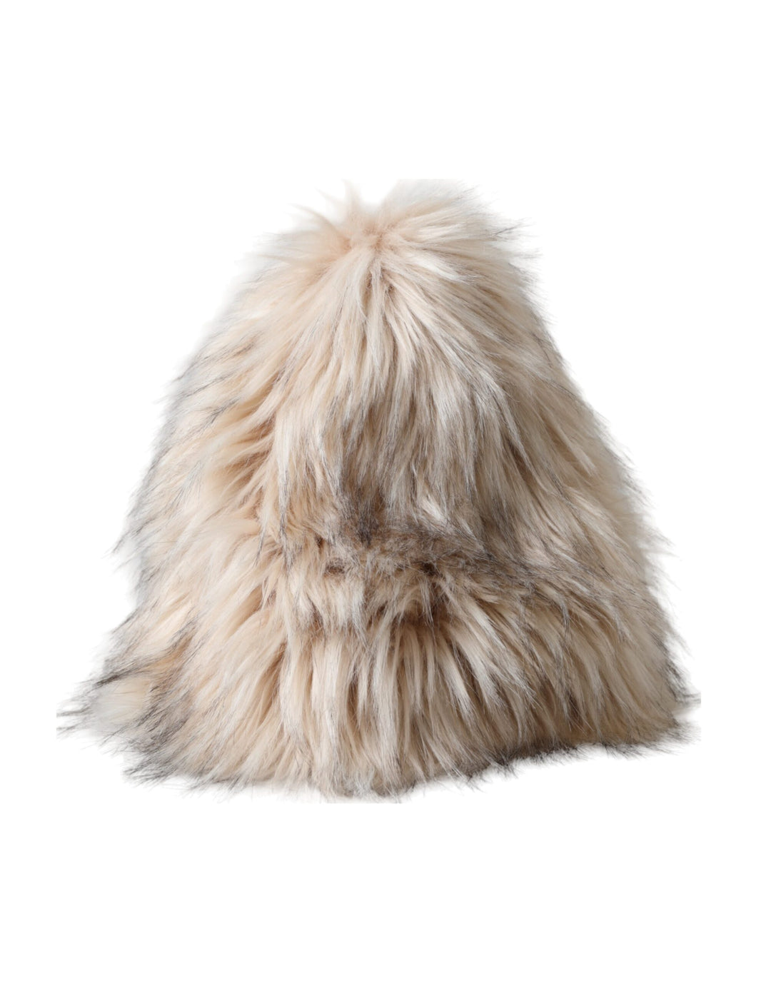 Beige Acryl Pelz Frauen Eimer