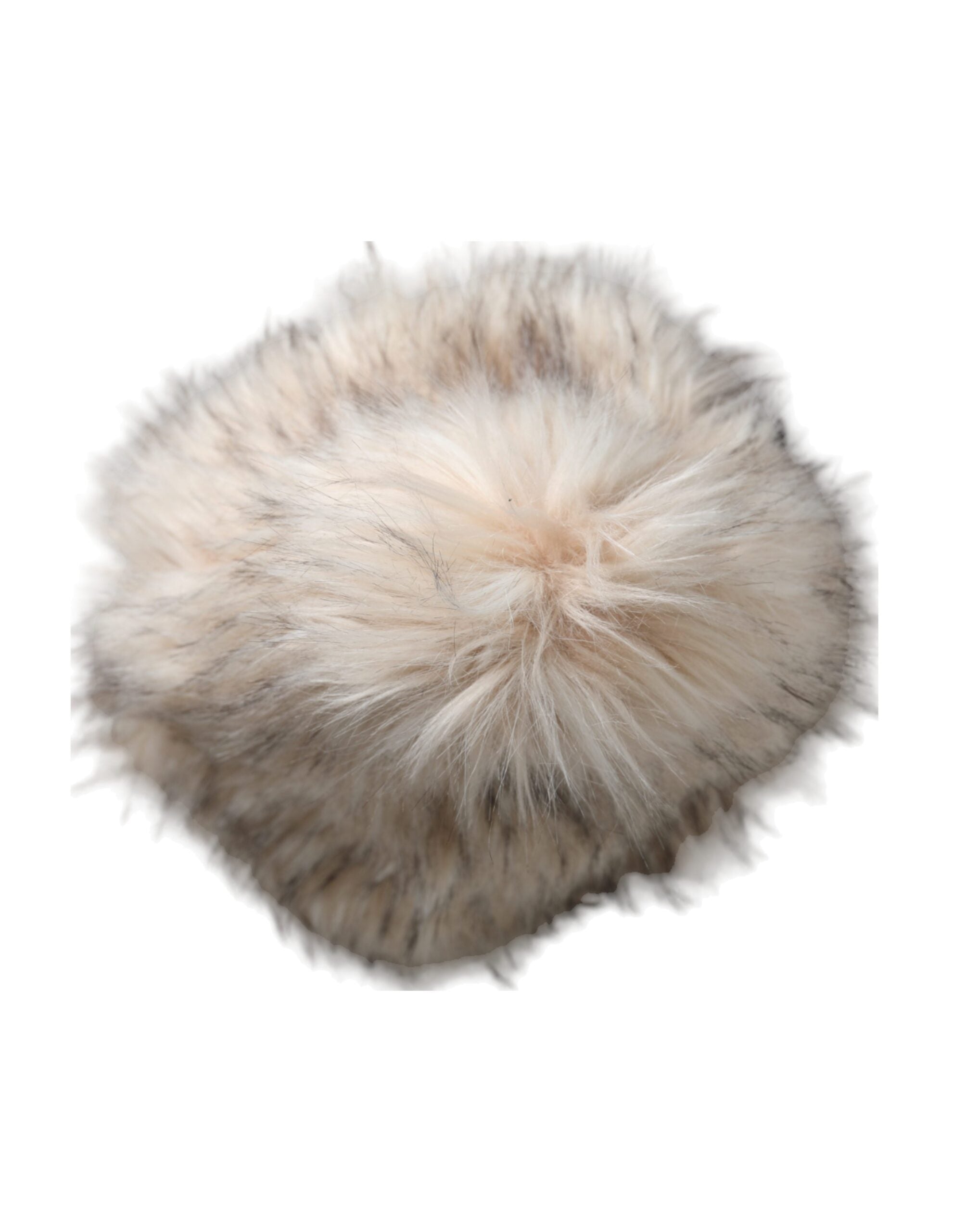 Beige Acrylic Fur Women Bucket