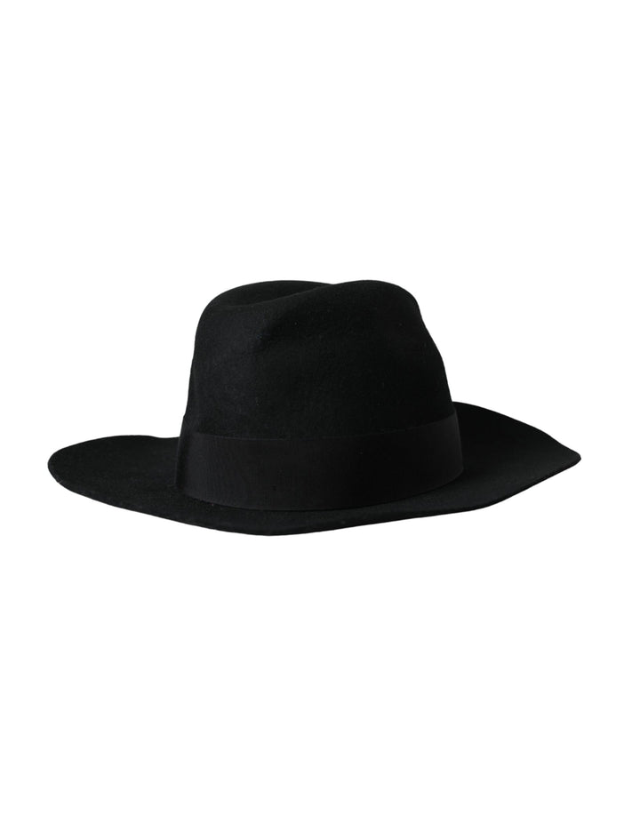 Schwarzer Kaninchen Fedora Trilby Frauen Hut