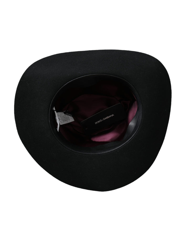 Schwarzer Kaninchen Fedora Trilby Frauen Hut