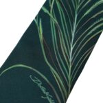 Green printed 100% silk adjustable men's tie