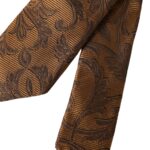 Brown Floral 100% Silk Adjustable Men's Tie