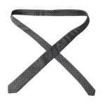 Black patterned men's tie made of 100% silk