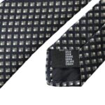 Black patterned men's tie made of 100% silk