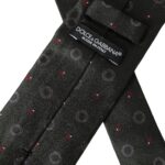 Dark Grey 100% Silk Fantasy Adjustable Men's Tie