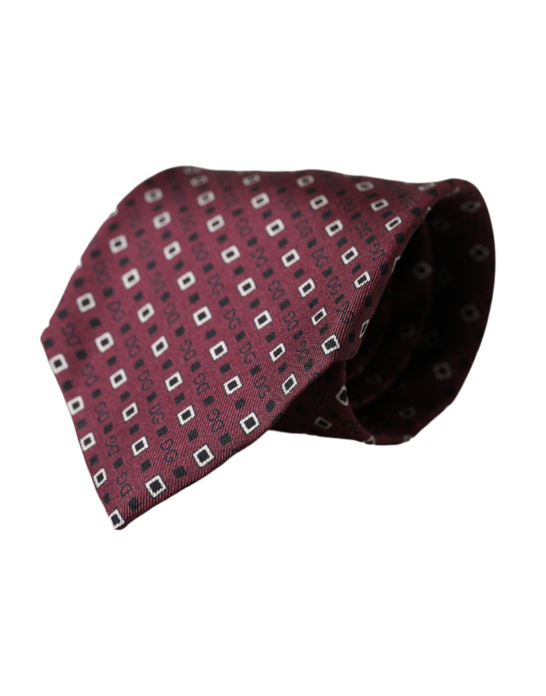 Chestnut brown silk tie with brand logo, adjustable, for men
